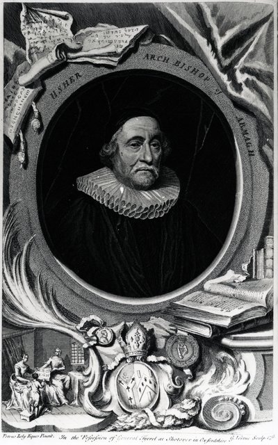 James Ussher, graviert von George Vertue, 1738 von Peter Lely